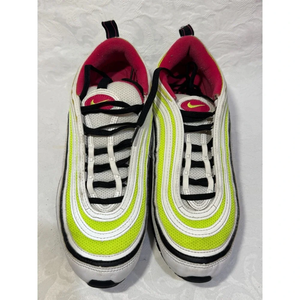 Nike Air Max 97 Neon Volt Pink Black Men 9 Running‎ Shoes CI9871-100